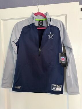 New Era Navy and Gray NFL Team Apparel Tag Pullover